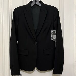 Theory NWT Black Gabe B Tailor Wool Blazer Sz 00